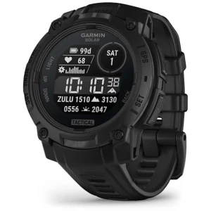 Ceas GARMIN Instinct 3 Solar Black Tactical Edition, 45mm, Curea Neagra