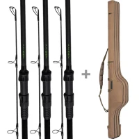 Combo KORDA 3 Lansete Kaizen Green 3.90m, 4.0lbs, 2seg + Husa Compac 3 Rod Divide Holdall