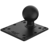 Baza cu Soclu Patrat si Bila RAM Mounts 100x100mm VESA Plate with Ball - D Size Baza cu Soclu Patrat si Bila RAM Mounts 100x100mm VESA Plate with Ball - D Size