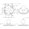 Baza cu Soclu Rotund si Bila RAM Mounts Round Plate with Ball - B Size   Baza cu Soclu Rotund si Bila RAM Mounts Round Plate with Ball - B Size
