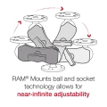 Brat RAM Mounts Double Socket Arm - C Size Short Brat RAM Mounts Double Socket Arm - C Size Short