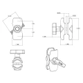 Brat RAM Mounts Double Socket Arm - C Size Short Brat RAM Mounts Double Socket Arm - C Size Short