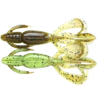 Creatura Keitech Crazy Flapper, Green Pumpkin Chartreuse 401, 7.1cm, 8buc/plic