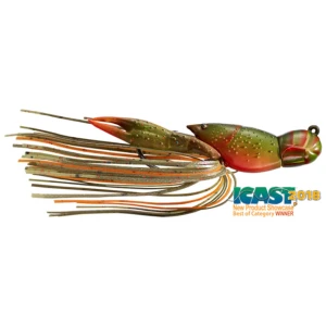 Creatura Live Target Hollow Crawfish Jig, Olive / Orange, 4.5cm, 14g