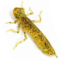 Creatura FISHUP Dragonfly, 2cm, Caramel Green & Black, 12buc/pac Creatura FISHUP Dragonfly, 2cm, Caramel Green & Black, 12buc/pac