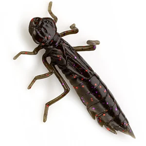 Creatura FISHUP Dragonfly, 2cm, Green Pumpkin Brown Red & Purple, 12buc/pac