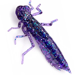 Creatura FISHUP Dragonfly, 3cm, Dark Violet Peacock & Silver, 10buc/pac Creatura FISHUP Dragonfly, 3cm, Dark Violet Peacock & Silver, 10buc/pac