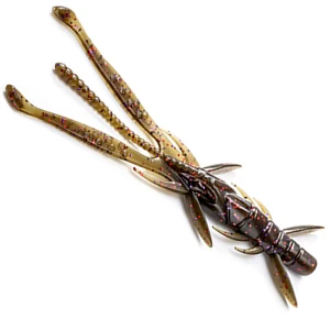 Creatura FISHUP Shrimp 7.6cm, Green Pumpkin Brown Red and Purple, 9buc/pac