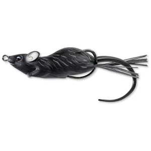Soarece Live Target Hollow Body Mouse Walking Bait, Black / Black, 7cm, 14g