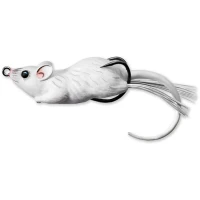 Soarece Live Target Hollow Body Mouse Walking Bait, White / White, 7cm, 14g