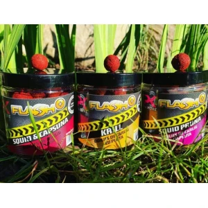 Boilies Carlig Critic Echilibrat CPK Flash Plus Squid & Pruna, 125g, 16mm+20mm