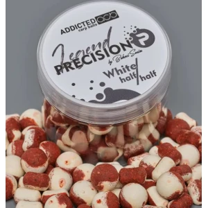 Boilies ADDICTED Carp Baits Precision Legend Half & Half, White, 15mm, 40g
