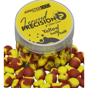 Boilies ADDICTED Carp Baits Precision Legend Half & Half, Yellow, 15mm, 80g