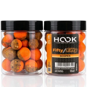 Boilies Critic Echilibrat HOOKBAITS Fifty-Fifty, Scopex, 16/20mm, 250ml