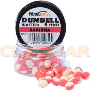 Critic Echilibrat Hook Baits Dumbell Wafters, Capsuna, 6mm, 15ml Critic Echilibrat Hook Baits Dumbell Wafters, Capsuna, 6mm, 15ml
