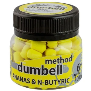 Method Dumbell Carp Baits Addicted, Ananas & N-butyric, Galben, 6mm