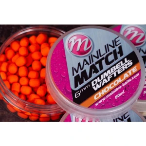 WAFTERS MAINLINE MATCH DUMBELL ORANGE CHOCOLATE 6MM WAFTERS MAINLINE MATCH DUMBELL ORANGE CHOCOLATE 6MM