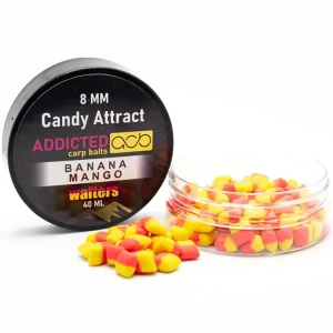 Wafters Addicted Carp Baits Pillow Candy Attract, Banana & Mango, Galben / Portocaliu, 8mm, 40ml