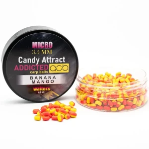 Wafters Addicted Carp Baits Pillow Candy Attract Micro, Banana & Mango, Galben / Portocaliu, 3.5mm, 40ml