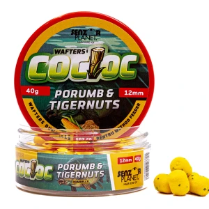Wafters Dumbells SENZOR Cocioc, Porumb si Tigernuts, 12mm, 40g