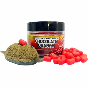Wafters  MG Special Carp Feeder Dumbells, Chocolate Orange, 8mm, 40g Wafters  MG Special Carp Feeder Dumbells, Chocolate Orange, 8mm, 40g
