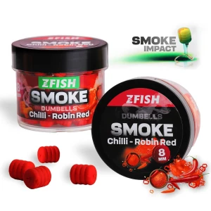 Wafters  ZFISH Smoke Pop up Dumbells 8 mm, Chilli-Robin Red, 20g Wafters  ZFISH Smoke Pop up Dumbells 8 mm, Chilli-Robin Red, 20g