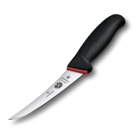 Cutit Dezosat Victorinox Fibrox Dual Grip, Curved, Lama Flexibila 12cm, Negru/rosu