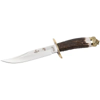 Cutit MUELA 160mm Blade RHINO-16BF, Stag Deer Handle, Brass Guard And Lion Head Cap