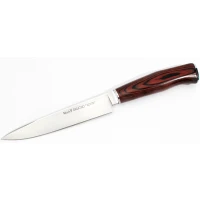 Cutit Muela 160mm Gaucho-16r Blade, Red Coral Pakawood Handle