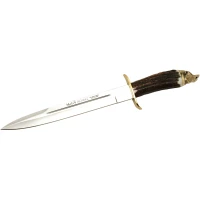 Cutit MUELA 260mm Blade, Stag Handle, Brass Wild Boar Head Cap