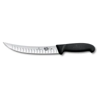 Cutit Pentru Sacrificat Victorinox Slaughter Knife, Fibrox, Lama Gofrata 20cm, Curbata, Negru