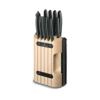 Set 11 Cutite Bucatarie Victorinox Swiss Classic Cutlery Block, Suport Lemn Maro