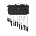 Set 15 Piese Si Geanta Pentru Cutite Victorinox Chefs Knife Folder, Negru Set 15 Piese Si Geanta Pentru Cutite Victorinox Chefs Knife Folder, Negru