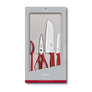 Set 4 Piese Bucatarie Victorinox Swiss Classic, Rosu