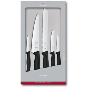 Set 5 Cutite Bucatarie Victorinox Swiss Classic, Negru Set 5 Cutite Bucatarie Victorinox Swiss Classic, Negru