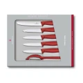 Set 6 Cutite Bucatarie Victorinox, Rosu Set 6 Cutite Bucatarie Victorinox, Rosu