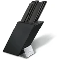 Set 6 Cutite Victorinox Swiss Modern Block + Suport Lemn, Negru