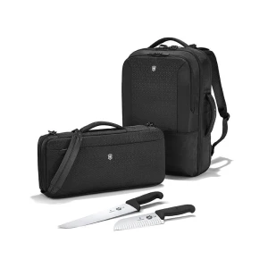 Set Rucsac Si Geanta Pentru Cutite Victorinox Chefs Backpack and Knife Folder Set, 17 Locuri, Negru