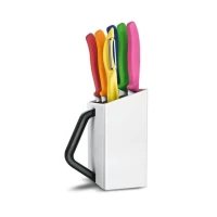 Set VICTORINOX 5 Cutite Bucatarie + Curatator + Suport