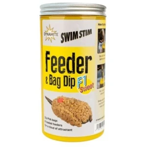 Atractant DYNAMITE BAITS Swim Stim Bag Dip Feeder, F1 Sweet, 500ml