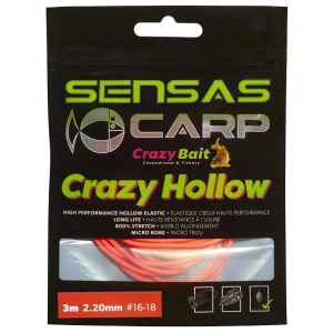 Elastic SENSAS Crazy Hollow, Orange. 2.2mm, 3m