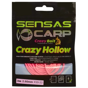 Elastic SENSAS Crazy Hollow, Pink, 2.6mm, 3m