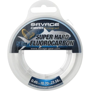 Fir Fluorocarbon SAVAGE GEAR Super Hard, Clear, 13.20kg, 0.50mm, 50m