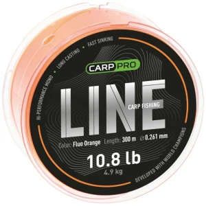 Fir Monofilament CARP PRO Fluorocarbon Coated, Fluo Orange, 0.309mm, 300m
