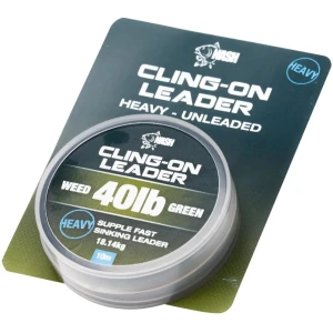 Fir NASH Cling-On Unleaded Leader Leadcore, Weed, 40lbs-18.14kg, 10m