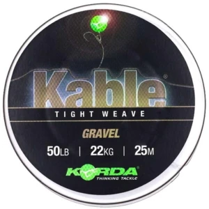Fir Leadcore KORDA Kable Tight Weave, Gravel, 50lbs, 25m