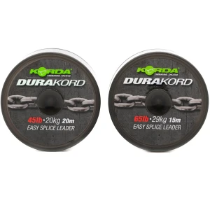 Leadcore KORDA Leader Durakord Dyneema, Camo, 65lbs/29.40kg, 20m