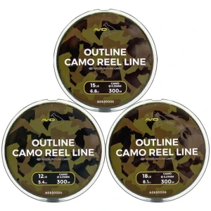 Fir Monofilament Avid Carp Outline Camo Reel 300m 12LB 0.31mm