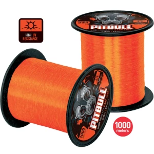 Fir Monofilament CARP ZOOM Pitbull High UV Carp, Fluo Orange, 1000m, 0.32mm, 12.71kg