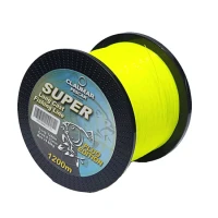 Fir Monofilament Claumar Super Long Cast Yellow Fluo 0.25mm 9.02Kg 1200M